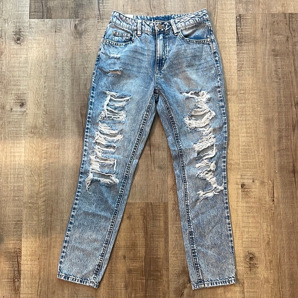 Almost Famous distressed blue jeans